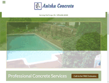 Tablet Screenshot of aniskaconcrete.com